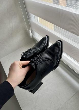 Черные лакированные туфли5 фото