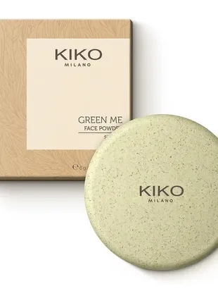 Хайлайт-пудра з матовим фінішем kiko milano green me face powder 01 sand, 8 г