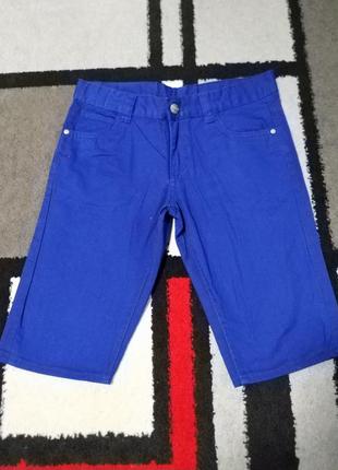 Стильні джинсові шорти,колір електрик для хлопчика 13-14 років-hema