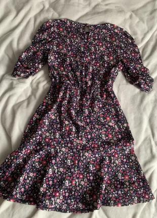 Сукня в рубчик квітковий принт george m2 фото