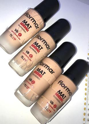 Flormar matt touch foundation тональна основа тон m303 classic beige m304 nude ivory m306 pastelle m313 medium beige тональний крем для обличчя