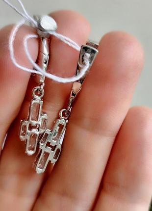 Серьги серебро 925 дсту + золото 375 дсту, серебро с золотыми пластинами, сережки, украина6 фото