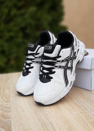 Кроссовки женские, мужские asics gel kahana 8 білі з чорним