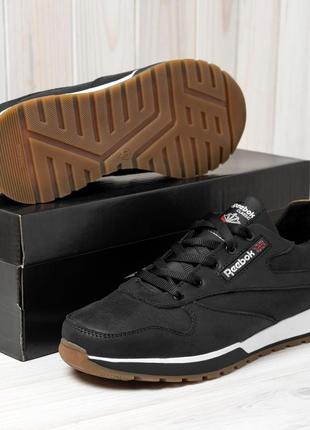 Мужские кроссовки reebok classic мужественные кроссовки кожаные весенние