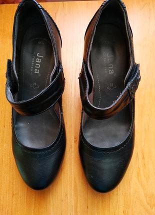 Кожаные туфли jana р.40 (6 1/2)2 фото
