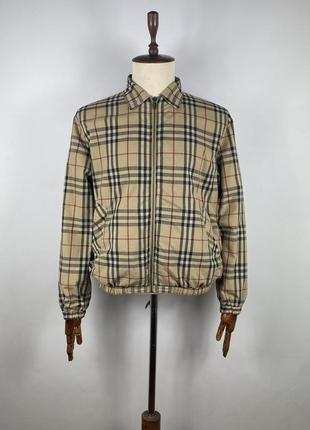 Вінтажний двосторонній харінгктон бомбер куртка burberry london reversible nova check jacket