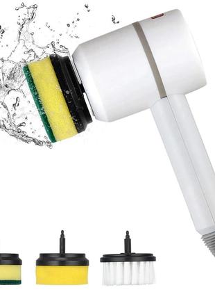 Электрическая аккумуляторная щётка для уборки дома с насадками (9125)