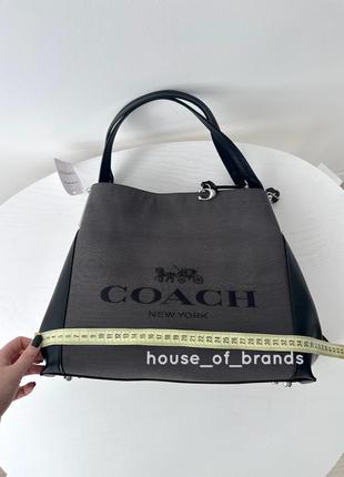 Женская брендовая кожаная сумочка coach dalton 31 shoulder bag сумка тоут тоте шоппер оригинал кожа коач коуч на подарок жене подарок девушке9 фото