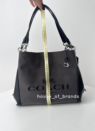 Женская брендовая кожаная сумочка coach dalton 31 shoulder bag сумка тоут тоте шоппер оригинал кожа коач коуч на подарок жене подарок девушке10 фото