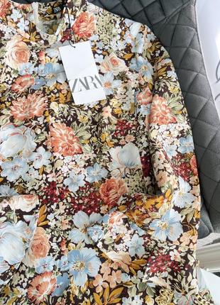 Весеннее цветочное платье бренда zara 🌸2 фото