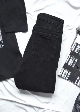 Красивые зауженные джинсы (мом) h&amp;m, высокая посадка, качественный фактурный джинс7 фото