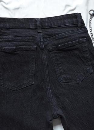 Красивые зауженные джинсы (мом) h&amp;m, высокая посадка, качественный фактурный джинс8 фото