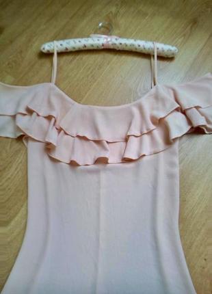 Романтическое платье персикового цвета3 фото