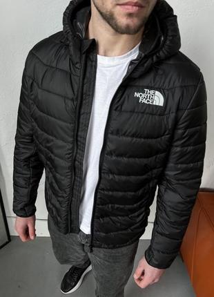 Демисезонная мужская стеганая курточка с капюшоном thf