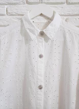 Белоснежная рубашка из прошвы8 фото