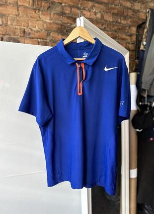 Оригінальне polo nike rodger federer blue2 фото