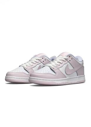 Nike sb dunk low retro white easy pink4 фото