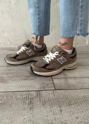 Унисекс new balance 2002r khaki натуральная замша/ текстиль