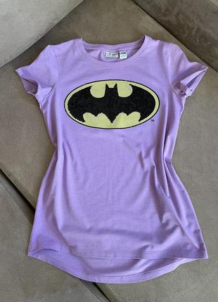 Фиолетовая футболка batman от next