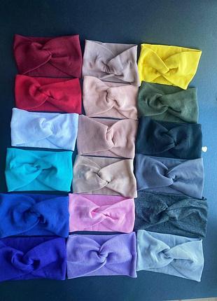 Повязка на голову чалма трикотаж рубчик