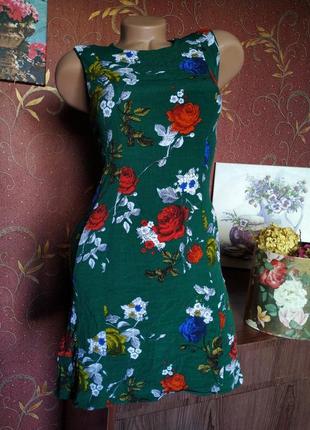 Короткое зеленый платье с цветочным принтом от dorothy perkins1 фото