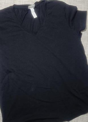 Черная футболка.. женская футболка. базовая футболка