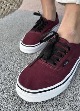 Кеди vans оригінал марсала тренд 2024