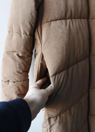 Next куртка женская пальто с большими секциями бежевая куртка длинная удлиненная zara h&m bershka uniqlo primark george new look7 фото