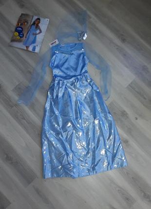Карнавальное платье снежной королевы, зимы от lidl, по бирке 7-10 лет