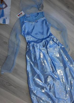 Карнавальное платье снежной королевы, зимы от lidl, по бирке 7-10 лет3 фото