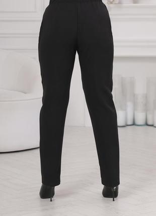 Базовые брюки с резинкой в талии с потайной молнией3 фото
