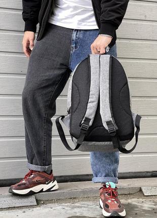 Рюкзак серый меланж (крупное лого) nike8 фото