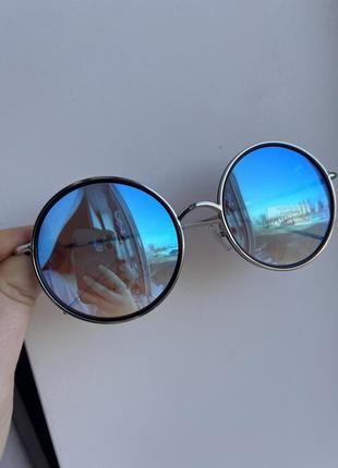 Солнцезащитные круглые очки gian marco venturi зеркальные