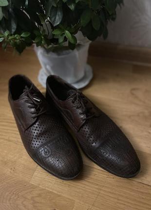 Кожаные мужские туфли классические стильные 41 размер( 26 см)2 фото