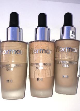 Flormar fusion power foundation serum spf 20 тональная основа тон  050 50 ivory тональный крем для лица4 фото