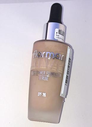 Flormar fusion power foundation serum spf 20 тональная основа тон sf01 rose тональный крем для лица