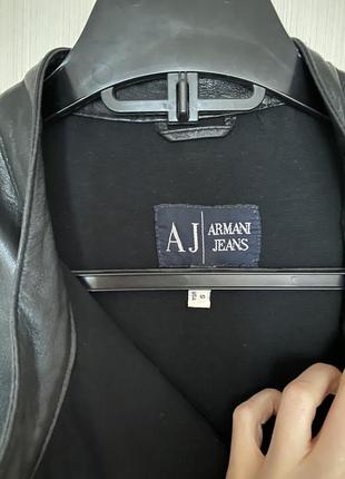 Кожаная куртка armani4 фото