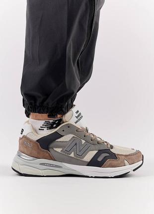 Мужские кроссовки new balance 878 grey brown / нью баланс натуральная замша коричневые /мужская демисезонная обувь на весну, лето