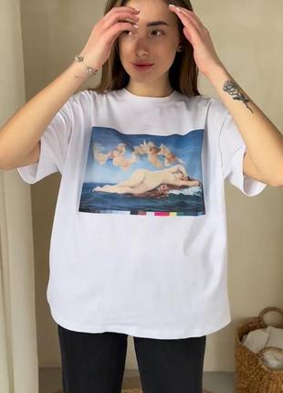Крутая футболка zara с картиной знаменитого художника!2 фото