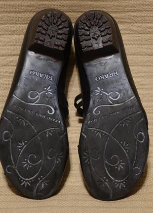 Комфортные черные кожаные туфли на меленьком каблуке brako испания 40 р.9 фото