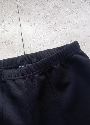 Брендовые черные штаны клеш с высокой талией на высокий рост pretty little thing, 10 размер.6 фото