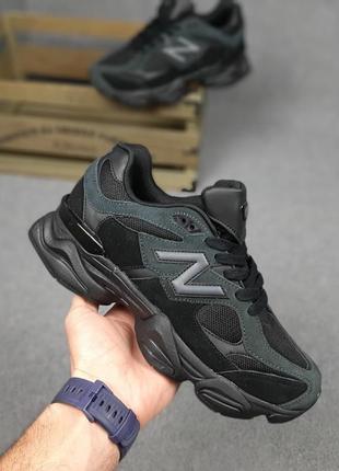 New balance 9060 чорні кросівки жіночі замшеві нью баланс замша весняні осінні демісезонні демісезон відмінна якість низькі
