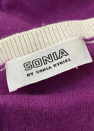 Кашемировый джемпер галстук фиолетовый sonia rykiel с галстуком кашемир оригинал3 фото