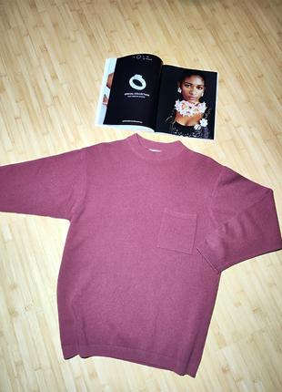 United colours of benetton🔥 производство итальялия, темно -розовый свитер из 100% шерсти5 фото