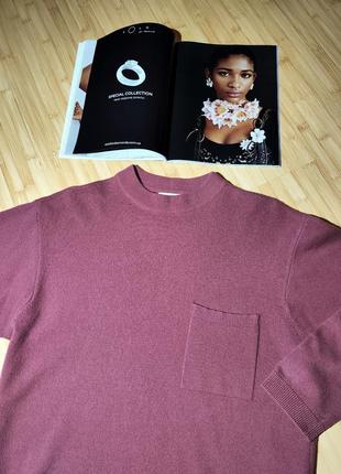 United colours of benetton🔥 производство итальялия, темно -розовый свитер из 100% шерсти6 фото
