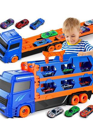 Трек hot wheels city грузовик-транспортер супер гонки 2 в 1 х х х х вилс