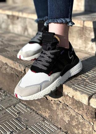 Adidas black/white 🔺 женские кроссовки адидас черные с белым🔺36-401 фото