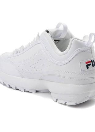 Fila disruptor ii 2 оригінал, жіночі кросівки білі філа9 фото