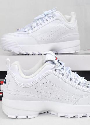 Fila disruptor ii 2 оригінал, жіночі кросівки білі філа2 фото