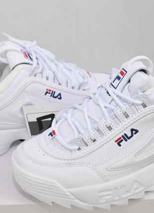Fila disruptor ii 2 оригінал, жіночі кросівки білі філа4 фото
